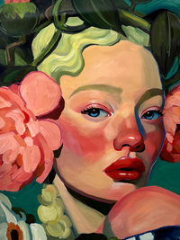 Cradled by Petals - Original Painting