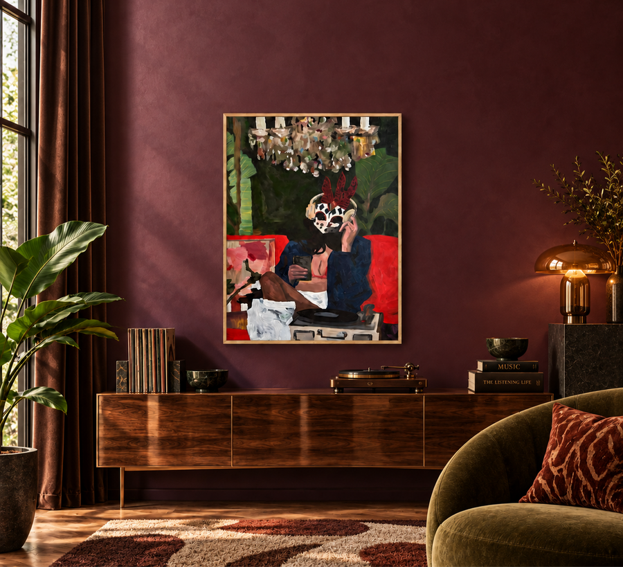 Masked and Overdressed - Original Painting