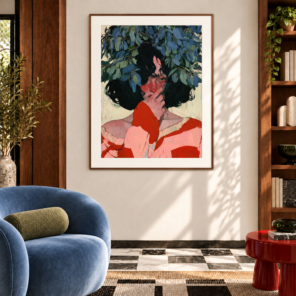 Under Blue Leaves - Paper Print