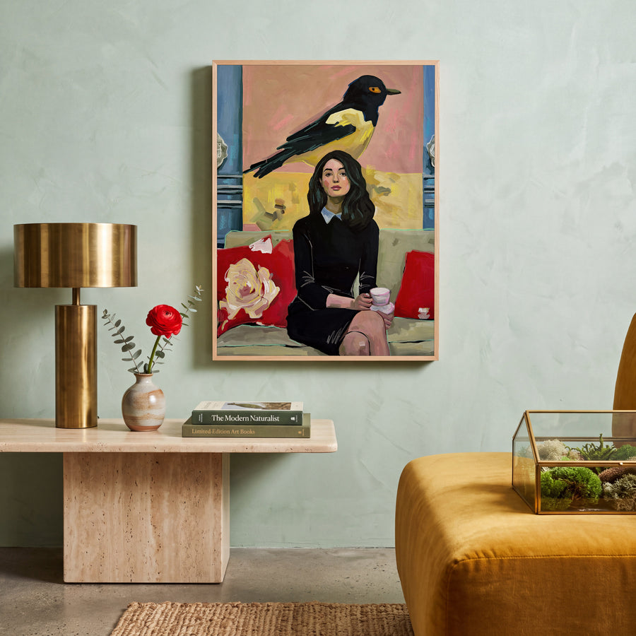 Black Silk Parlour - Original Painting