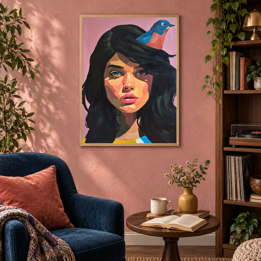 Bird Barrette - Original Painting