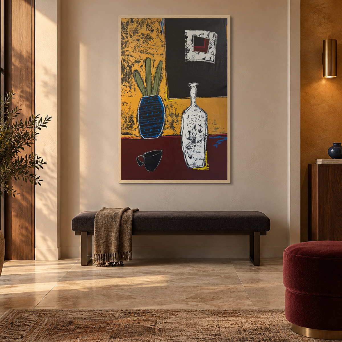 Quiet Geometry - UNFRAMED CONTEMPORARY Original Painting