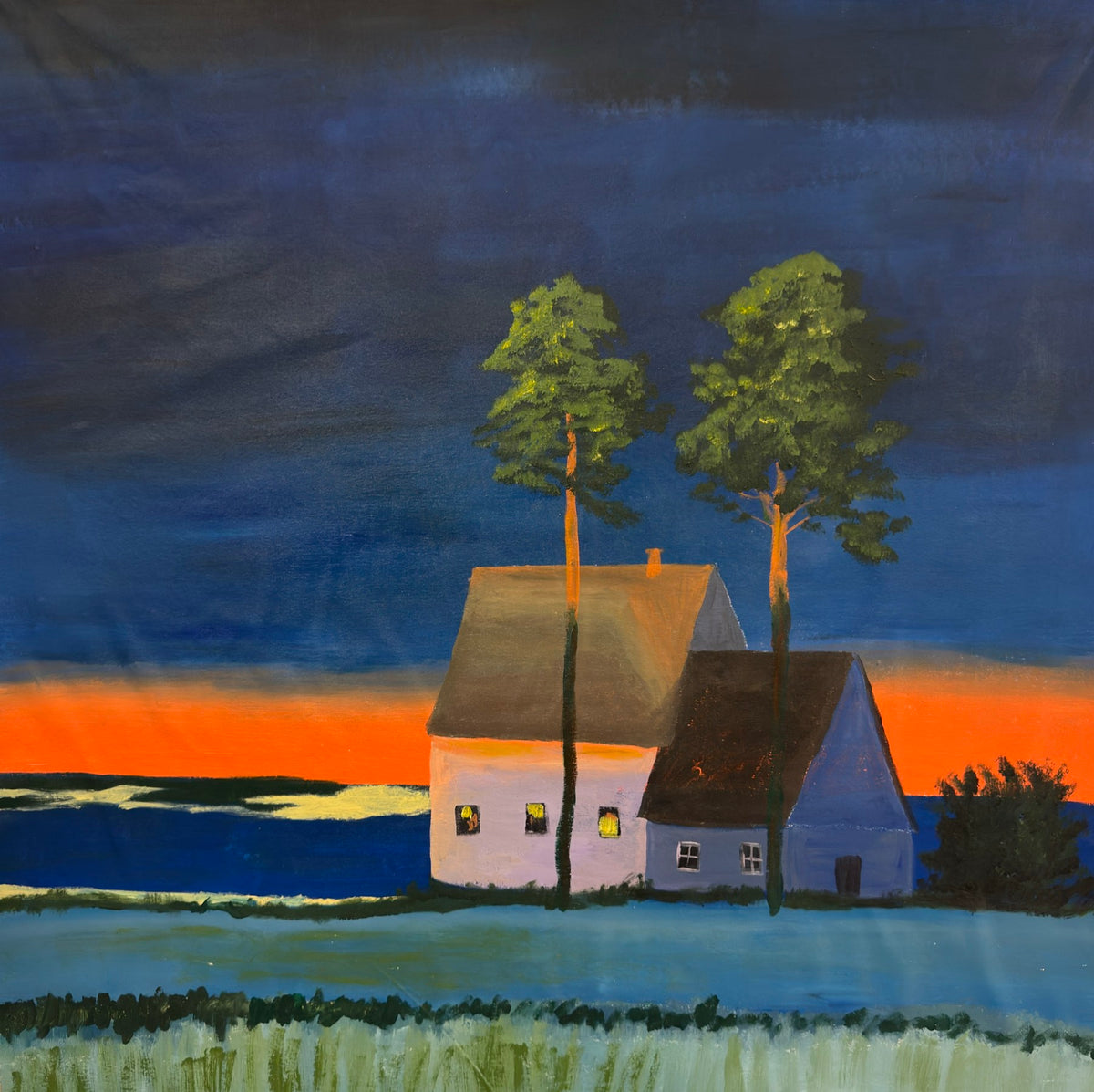 Sunset Aglow - UNFRAMED CONTEMPORARY Original Painting