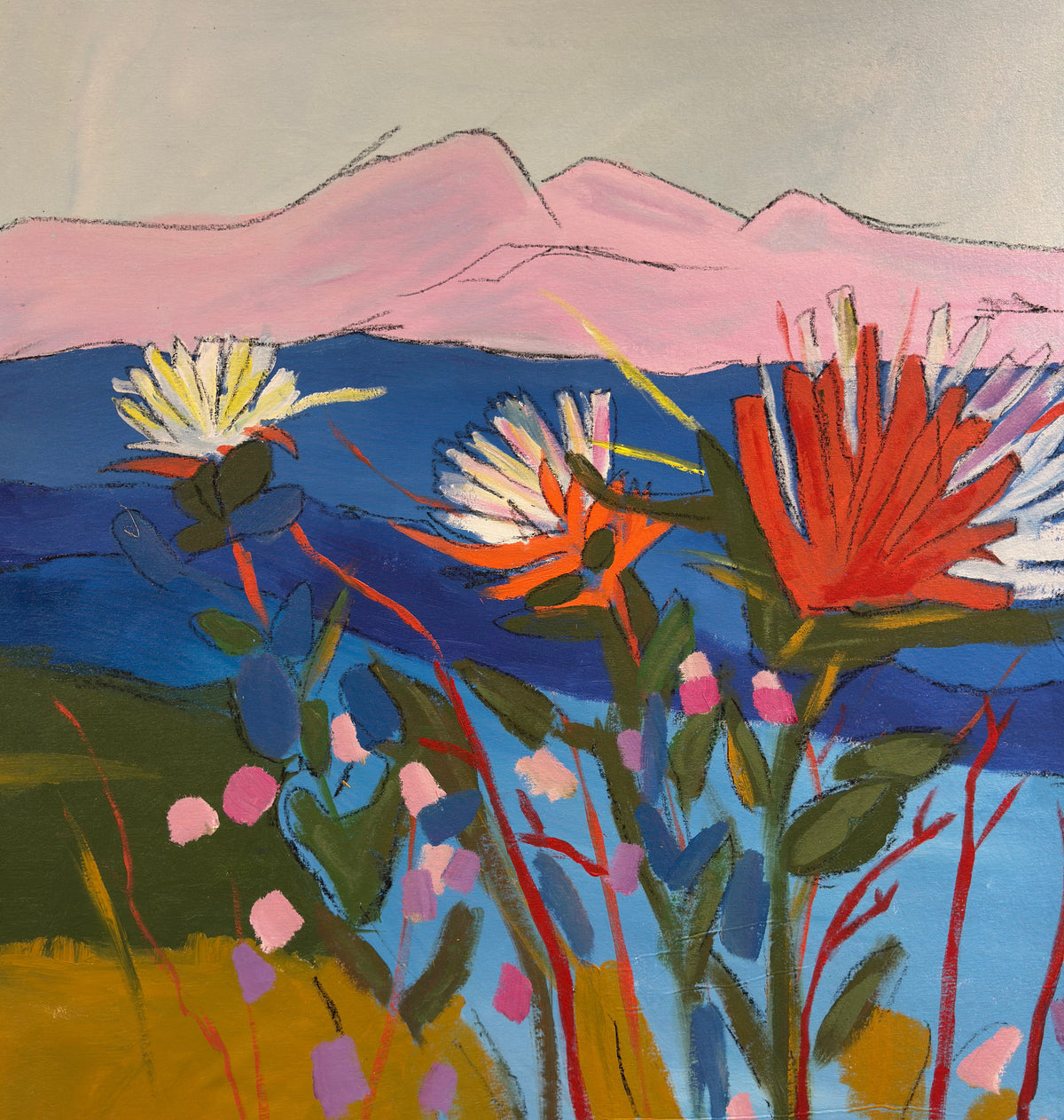 Alpine Meadow - UNFRAMED CONTEMPORARY Original Painting