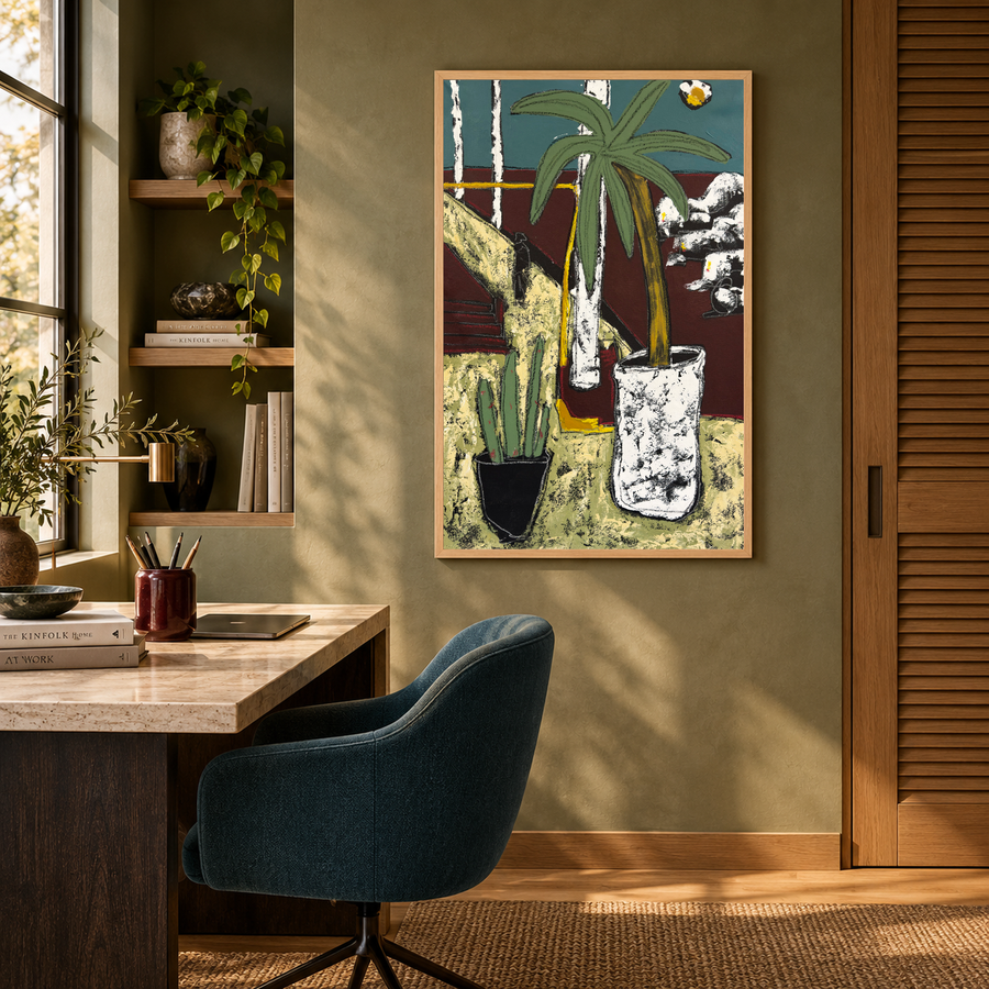 Between Birch Trees - UNFRAMED CONTEMPORARY Original Painting