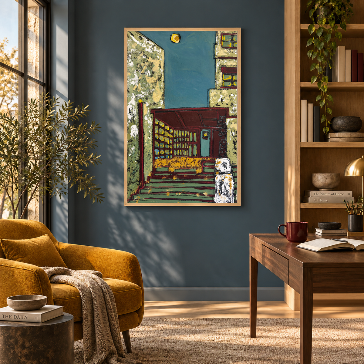 Moonlit Sanctuary - UNFRAMED CONTEMPORARY Original Painting