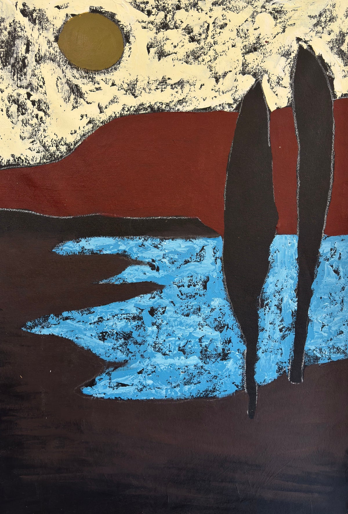 Between Earth and Tide - UNFRAMED CONTEMPORARY Original Painting