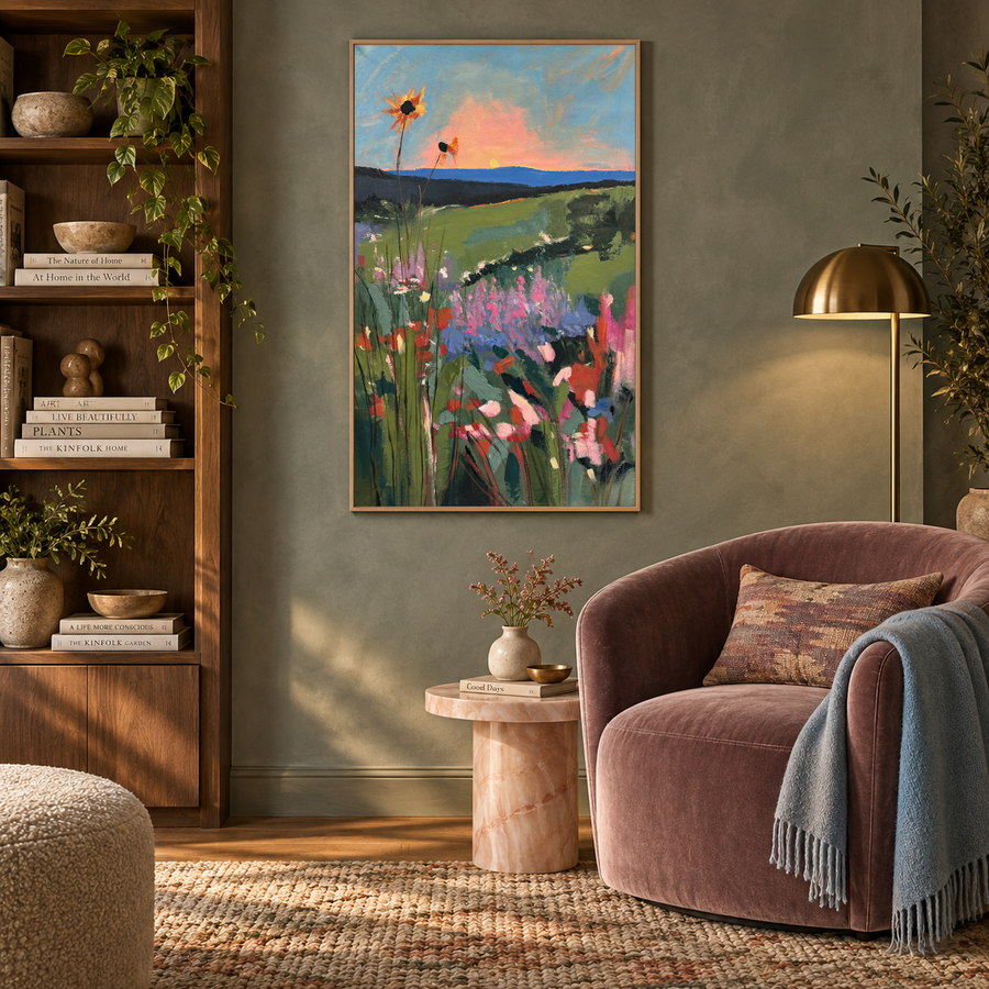 Sunset Solitude - UNFRAMED CONTEMPORARY Original Painting