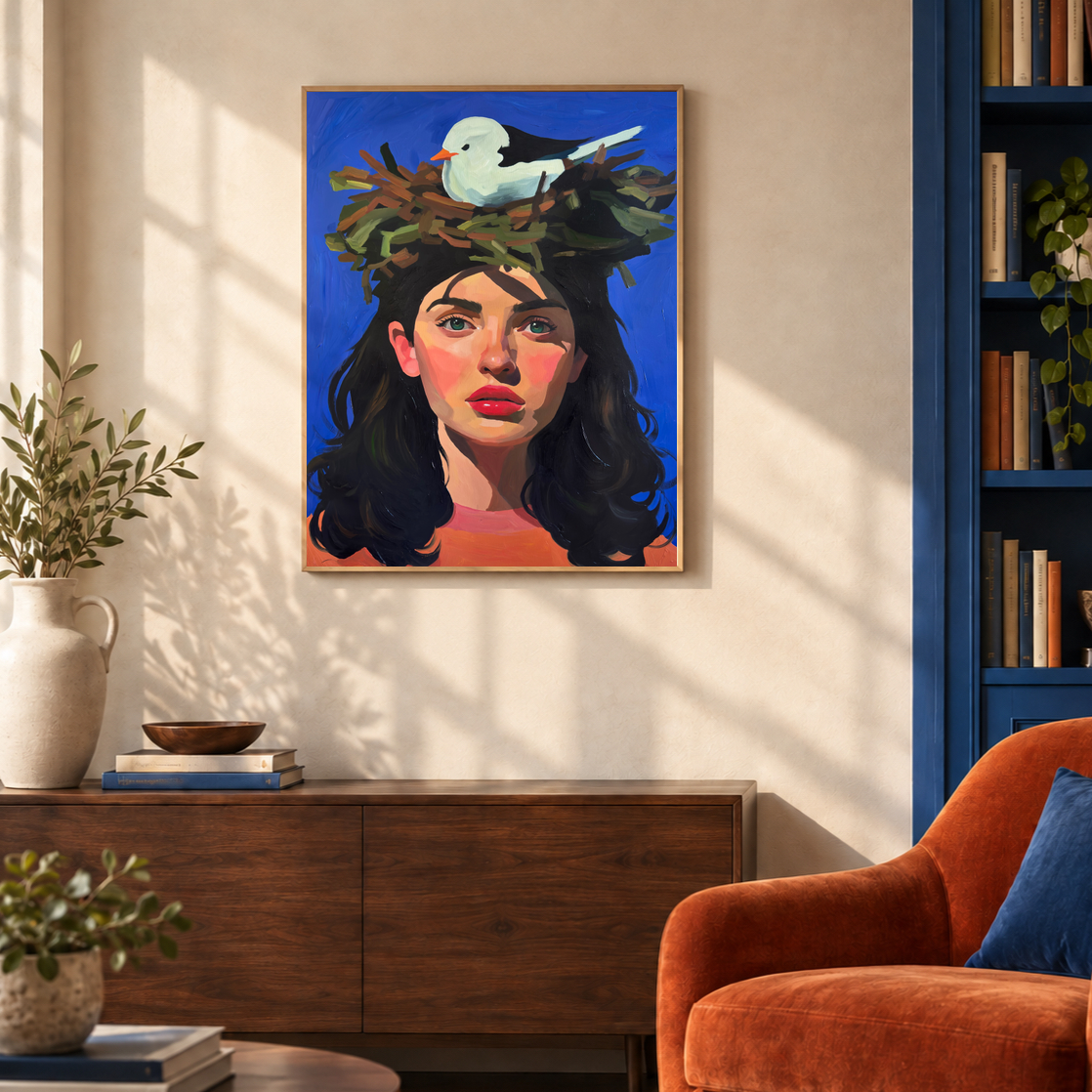 Hang Around With The Birds - Original Painting