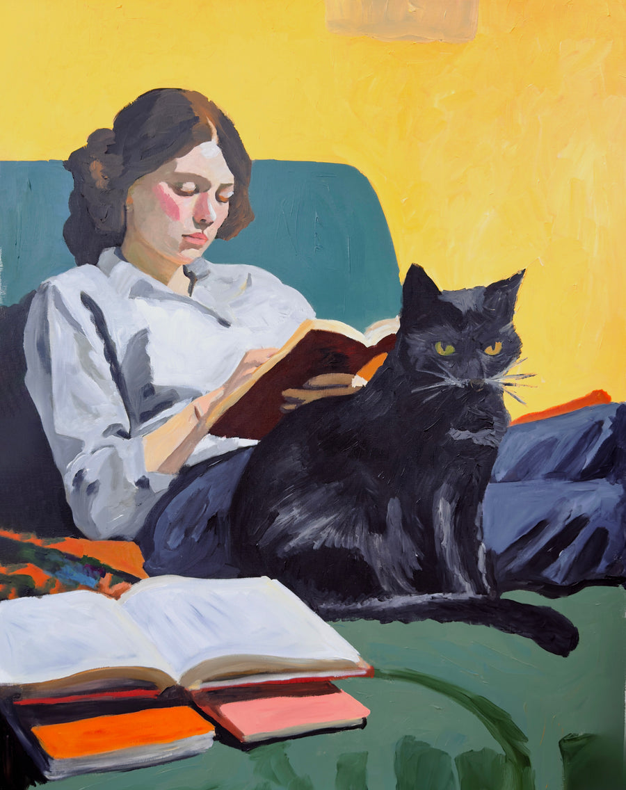 Books and whiskers Print Limited Edition