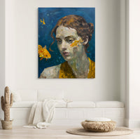 Disassembled in blue Canvas Print