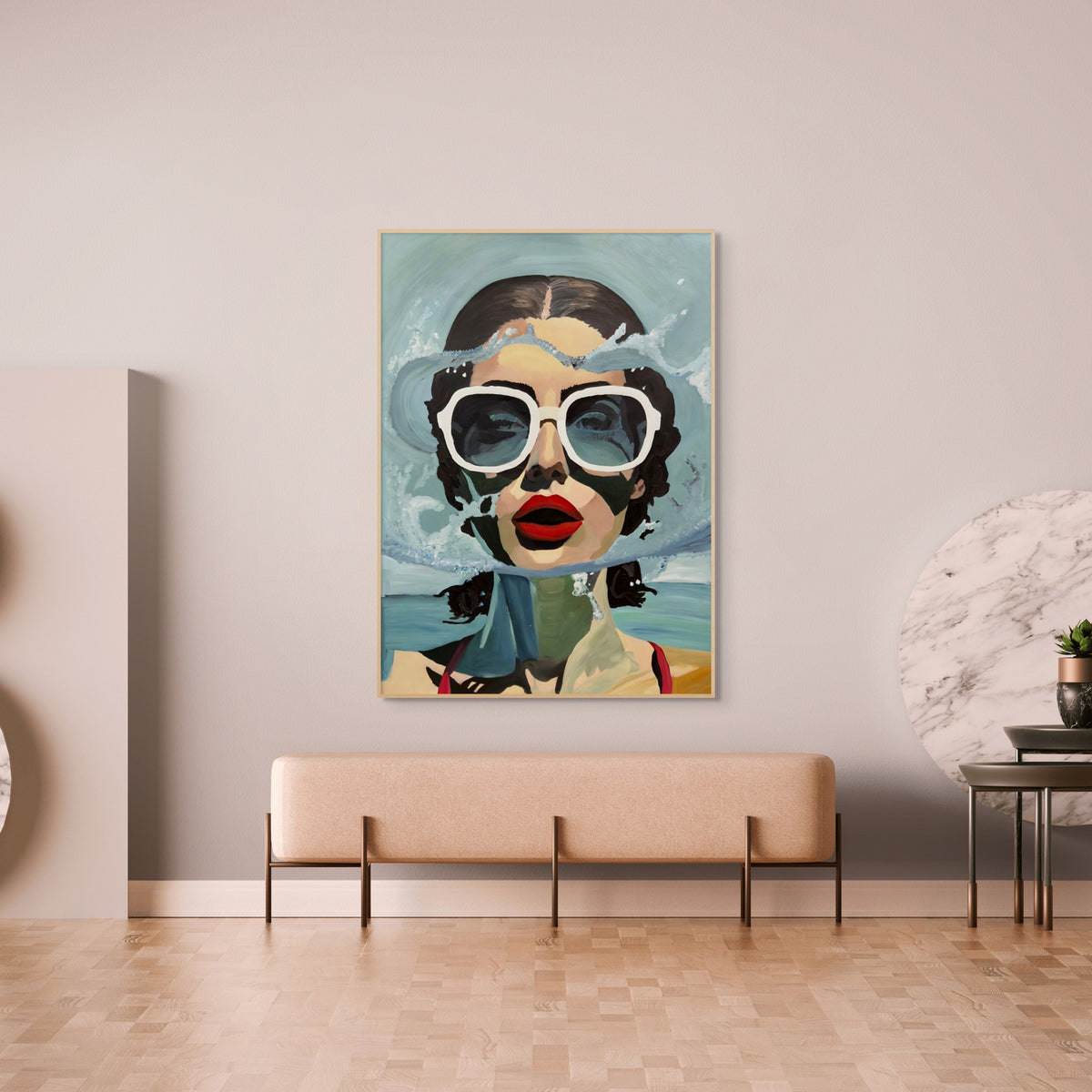 Aqua vogue Canvas Print