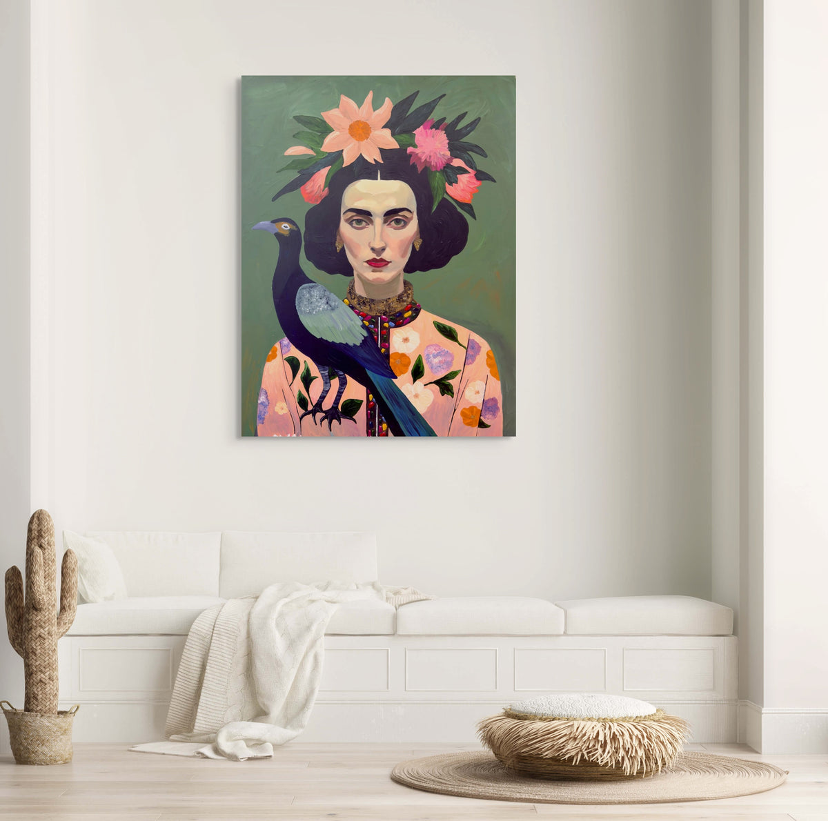 Blossom and beak Canvas Print