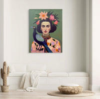 Blossom and beak Canvas Print