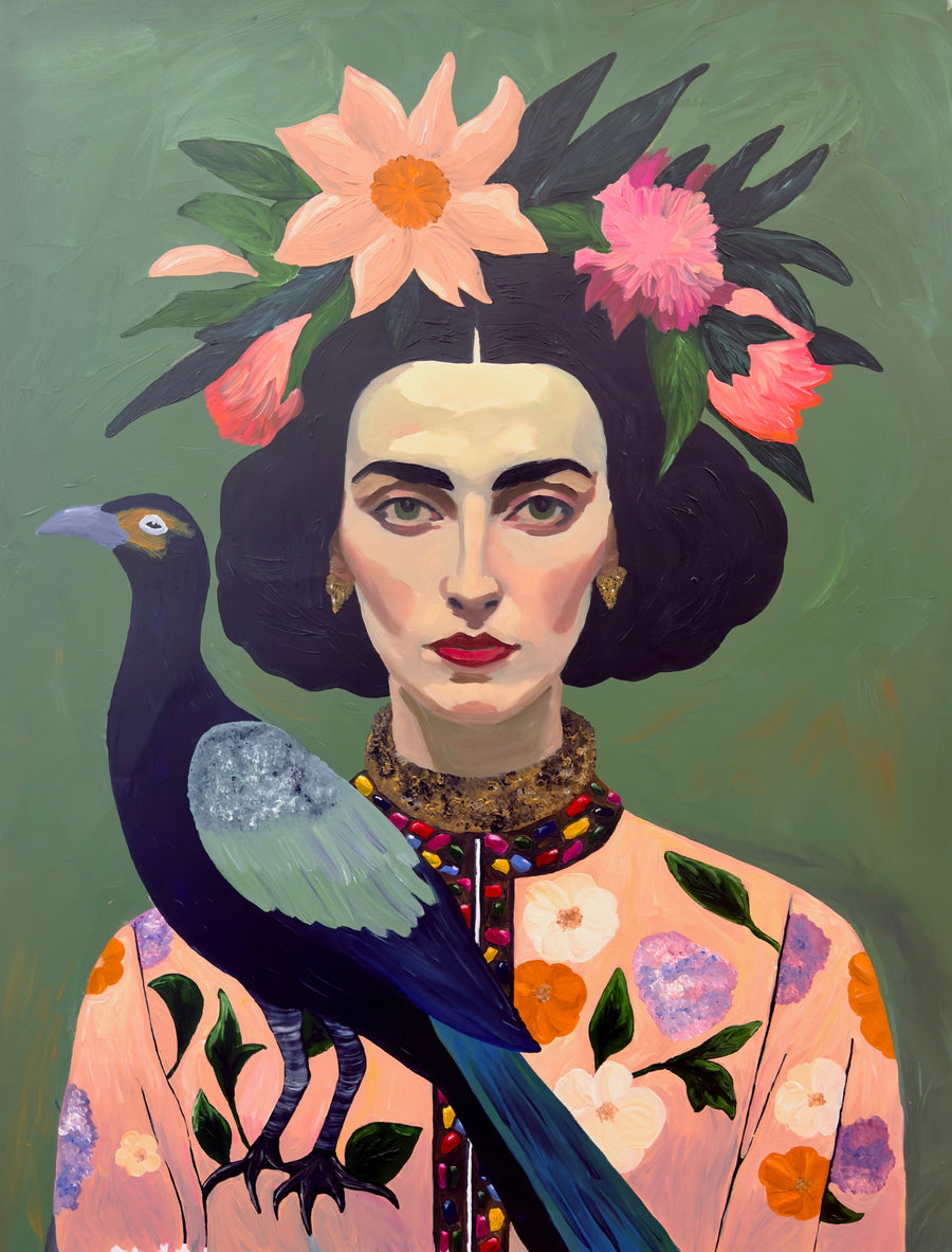 Blossom and beak Canvas Print