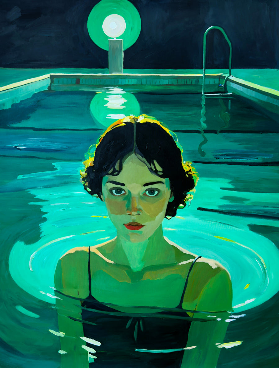 Glow swim Canvas Print
