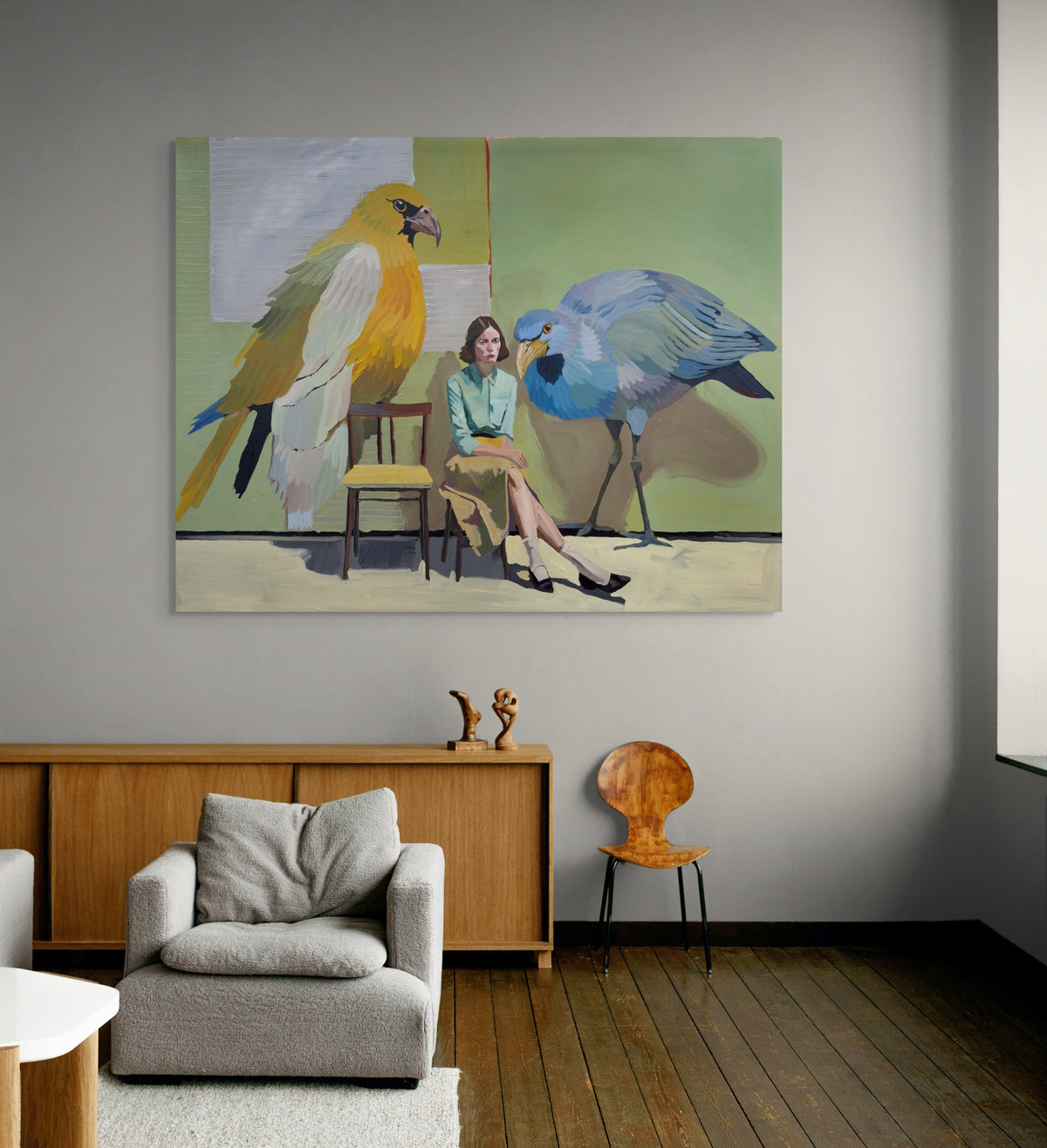 Her thoughts took flight Canvas Print