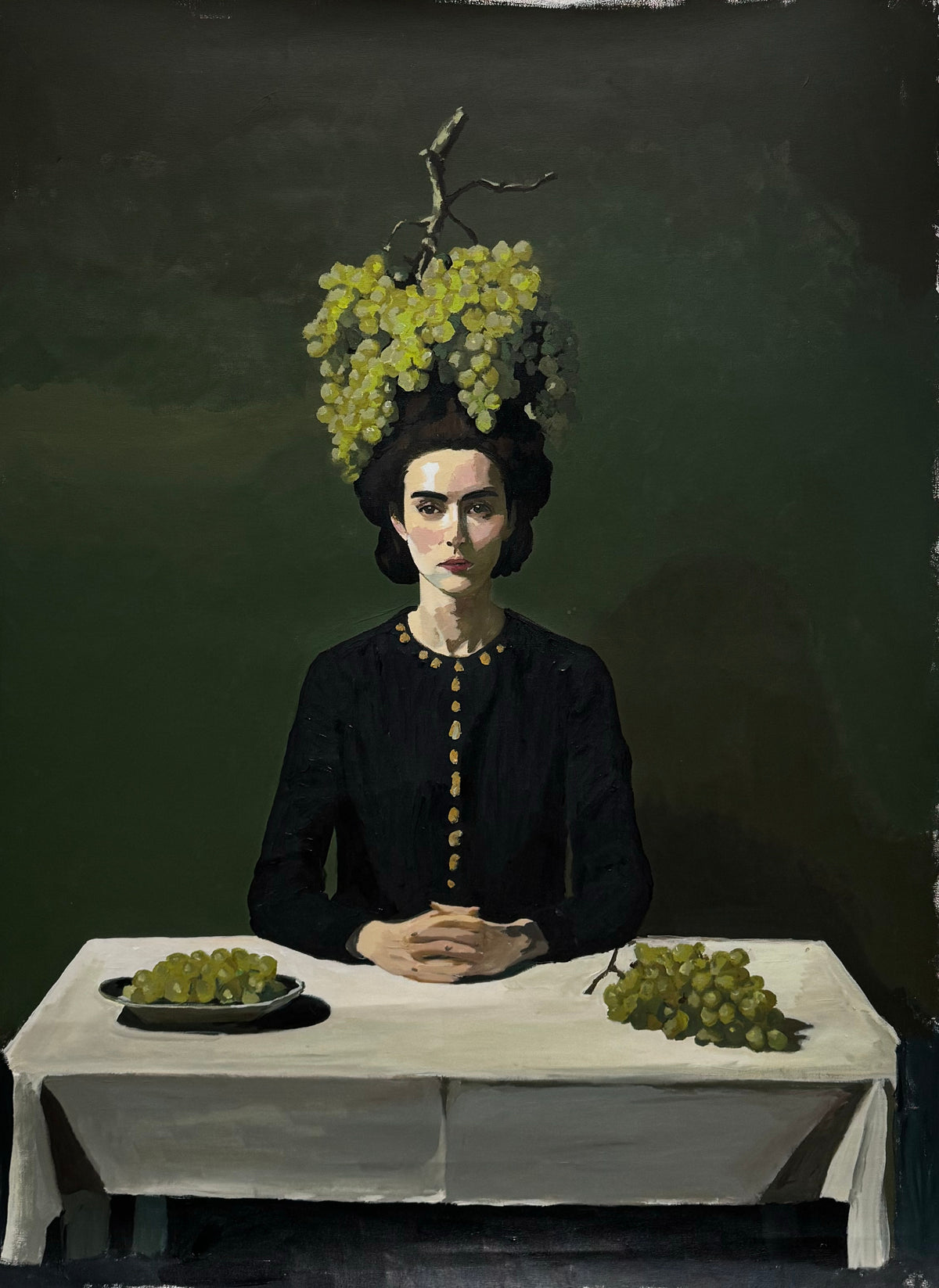 Grape Lady Canvas Print