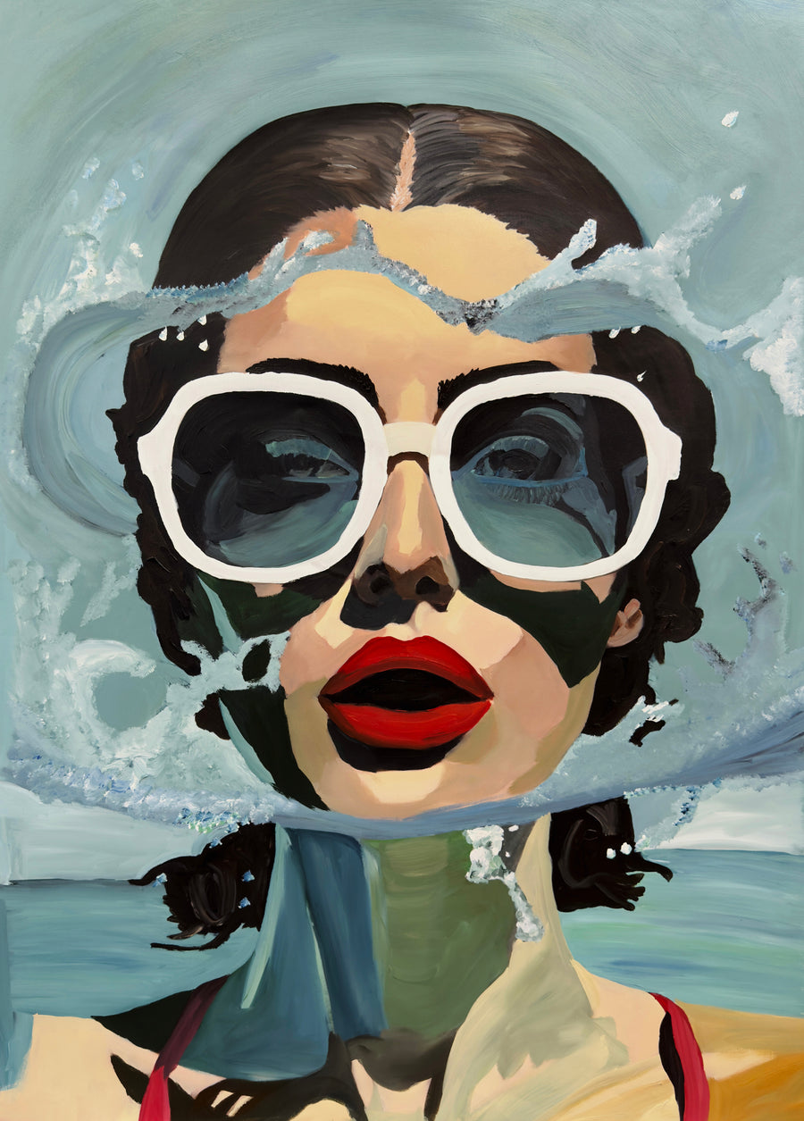 Aqua vogue Canvas Print